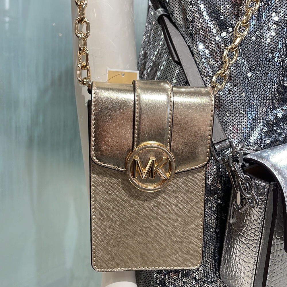 MICHAEL KORS WOMENS FASHION IPHONE SAMSUNG CASE PHONE HOLDER CROSSBODY BAG PURSE - Picture 7 of 16